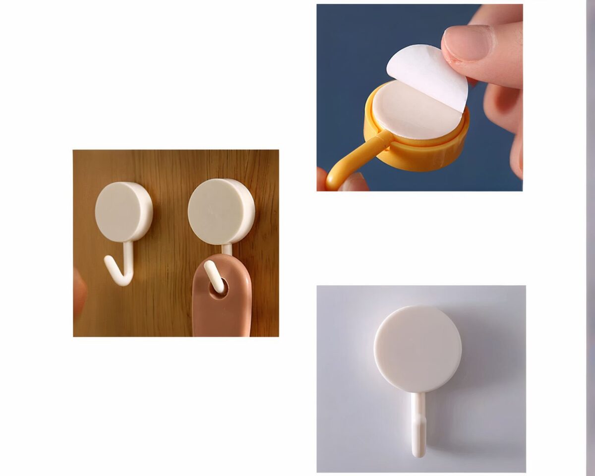 Crochet adhésif de 5 couleurs différentes