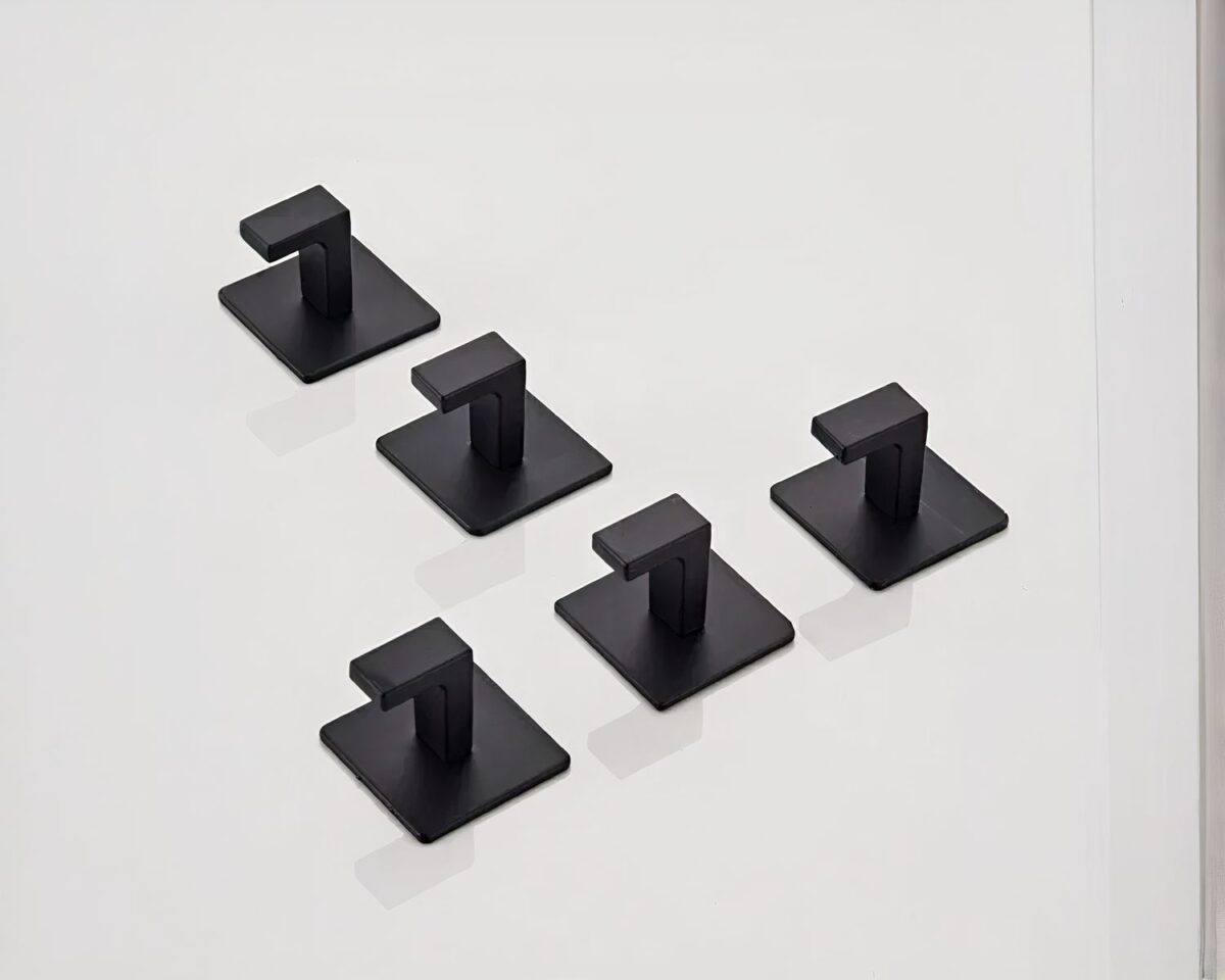 Crochet adhésif noir en lot de 5 pièces Crochets adhesif noir en lot de 5 pieces