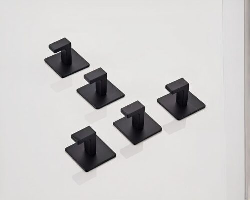 Crochets adhesif noir en lot de 5 pieces