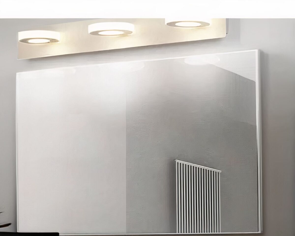 Applique murale salle de bain cercle LED lumineux pivotants