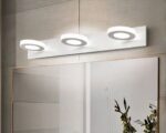 Applique murale salle de bain cercle LED lumineux pivotants