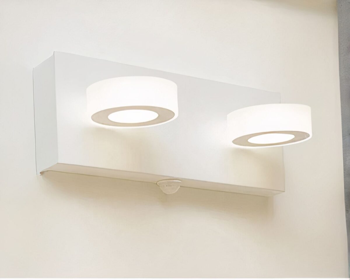 Applique murale salle de bain cercle LED lumineux pivotants