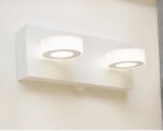 Applique murale salle de bain cercle LED lumineux pivotants