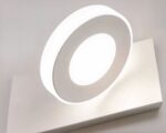 Applique murale salle de bain cercle LED lumineux pivotants