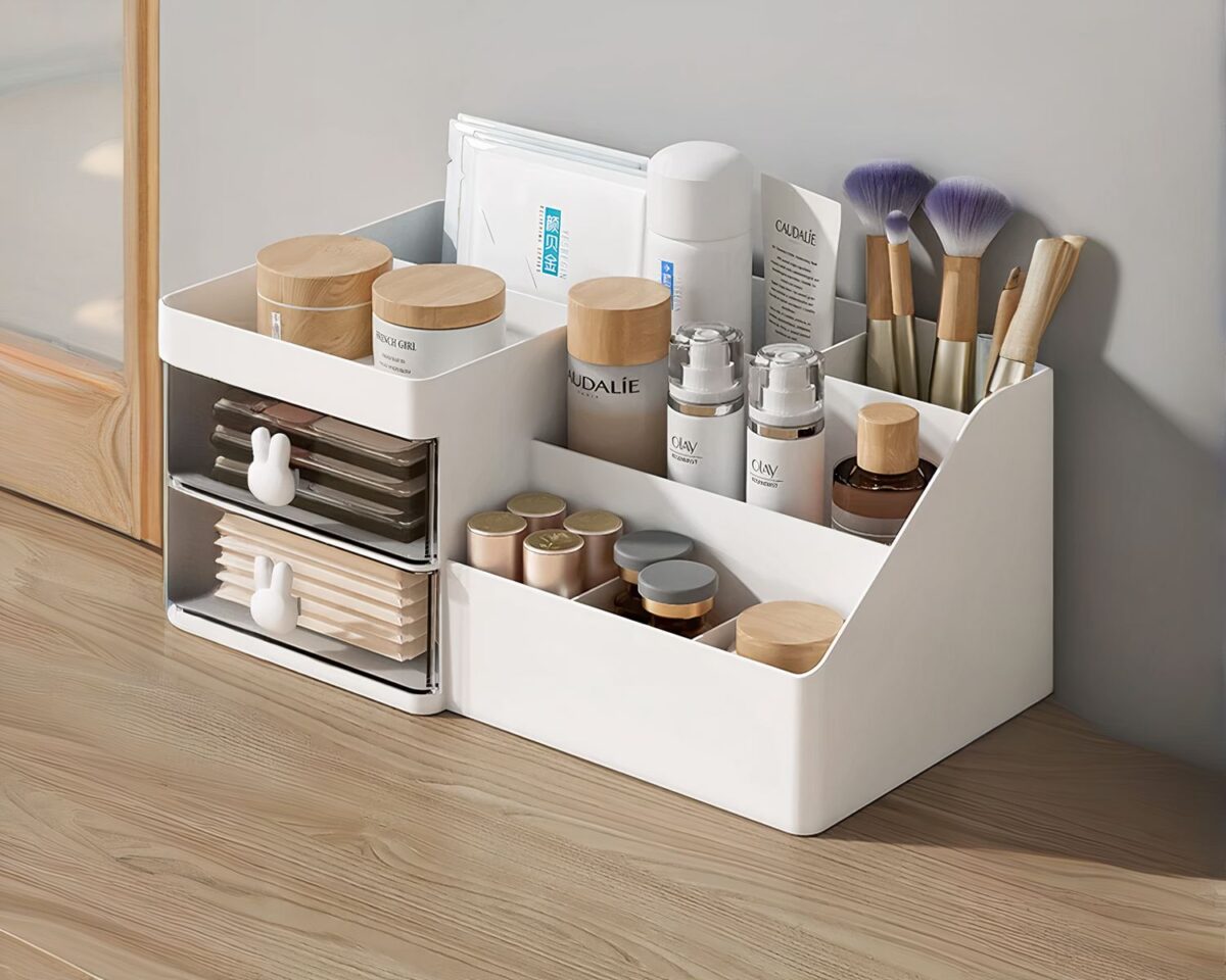 Boîte de rangement maquillage à grande capacité