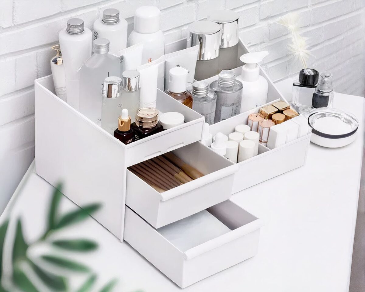 Boîte de rangement pour cosmétiques tiroirs en plastique