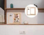Cadre photo rotatif pour la salle de bain