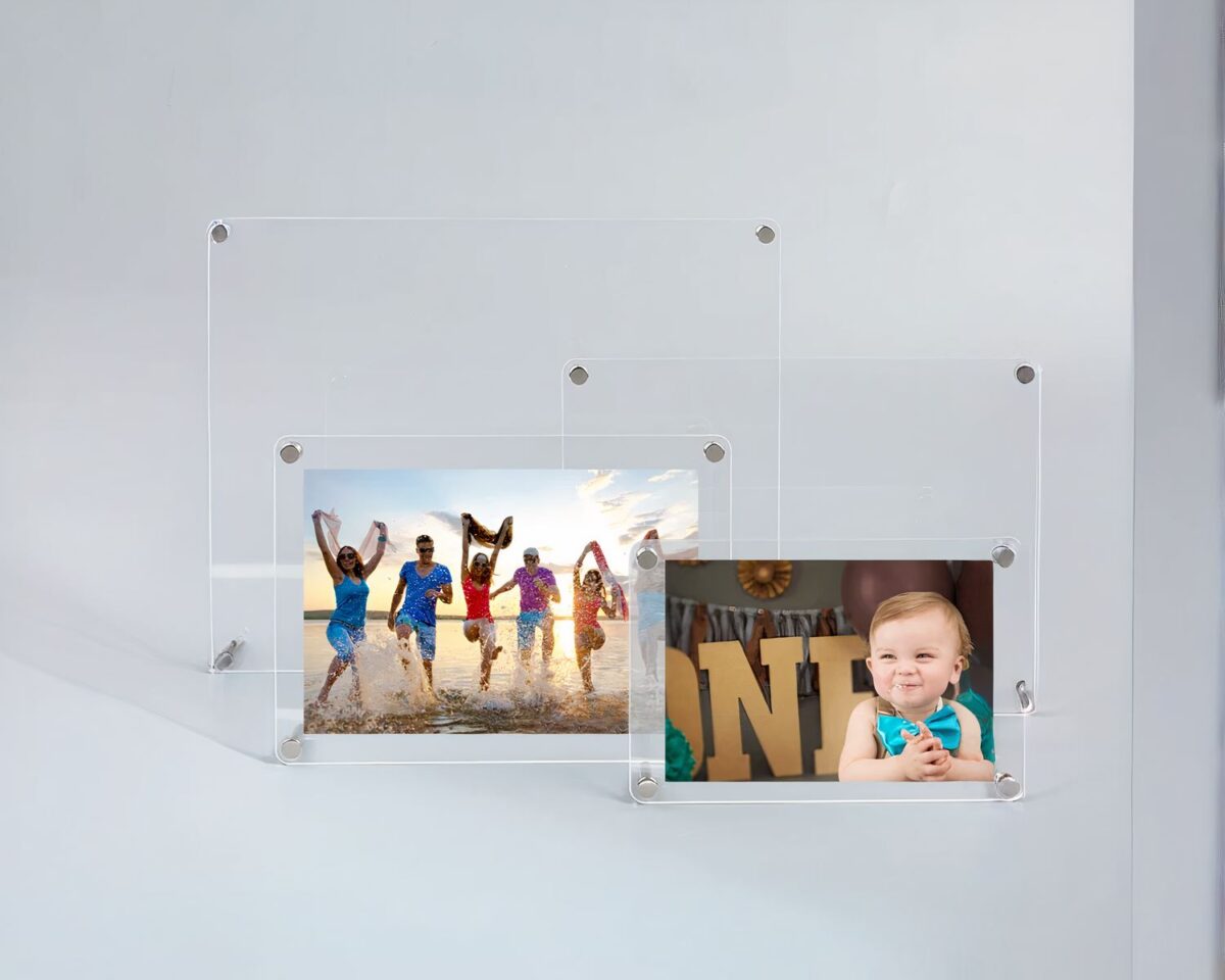 Cadre photo transparent pour la salle de bain