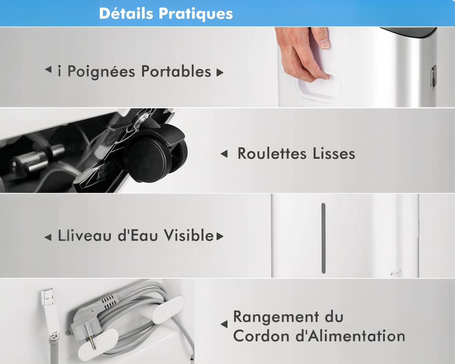 Déshumidificateur salle de bain à haut rendement