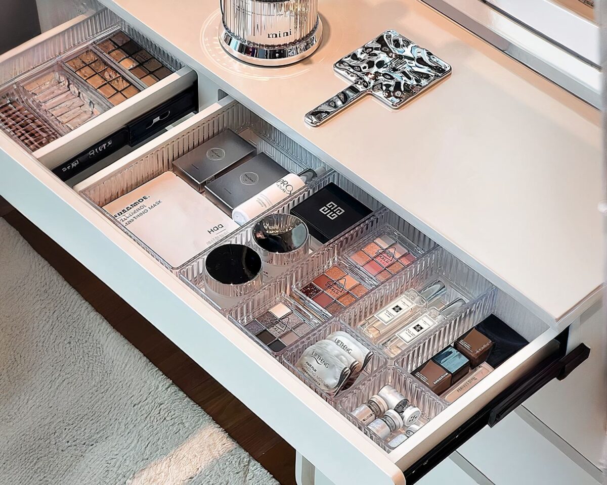 Ensemble de bacs de rangement transparents en plastique