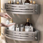 Etagère de douche d'angle murale