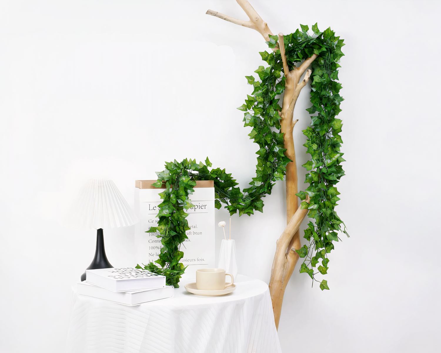 Guirlande de feuilles artificielles pour la salle de bain