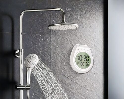 Horloge murale de douche avec ventouse