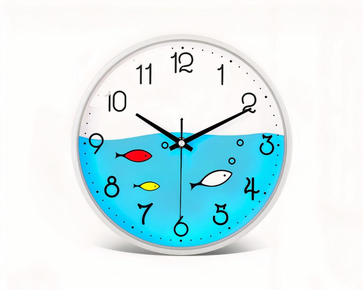 Horloge murale étanche motif poisson