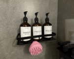 Lot de trois distributeurs de savon flacon ambré