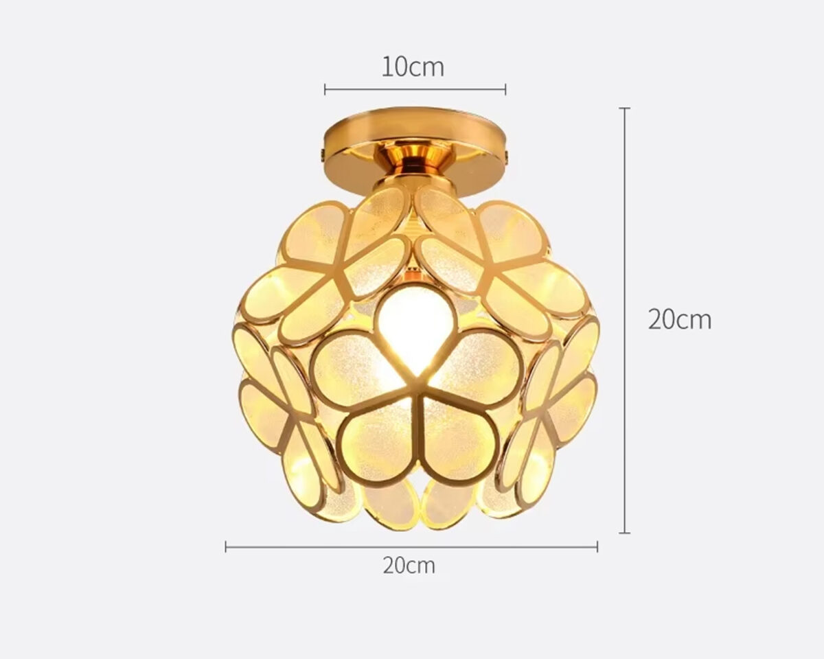 Luminaire salle de bain plafonnier fleur ronde