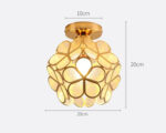 Luminaire salle de bain plafonnier fleur ronde