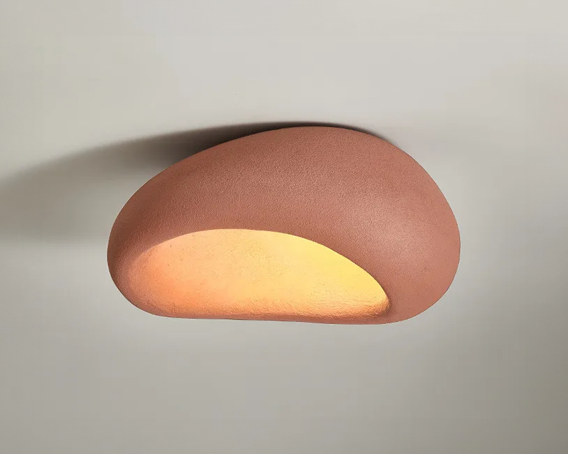 Lustre salle de bain plafonnier style Wabi Sabi