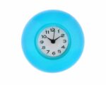 Mini horloge murale bleu de douche étanche avec ventouse