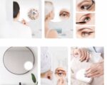 Miroir de maquillage lumineux avec ventouses