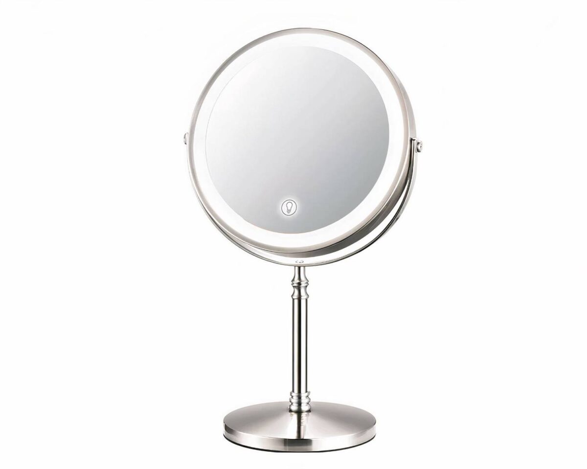 Miroir de maquillage lumineux sur pied