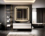 Miroir LED carré