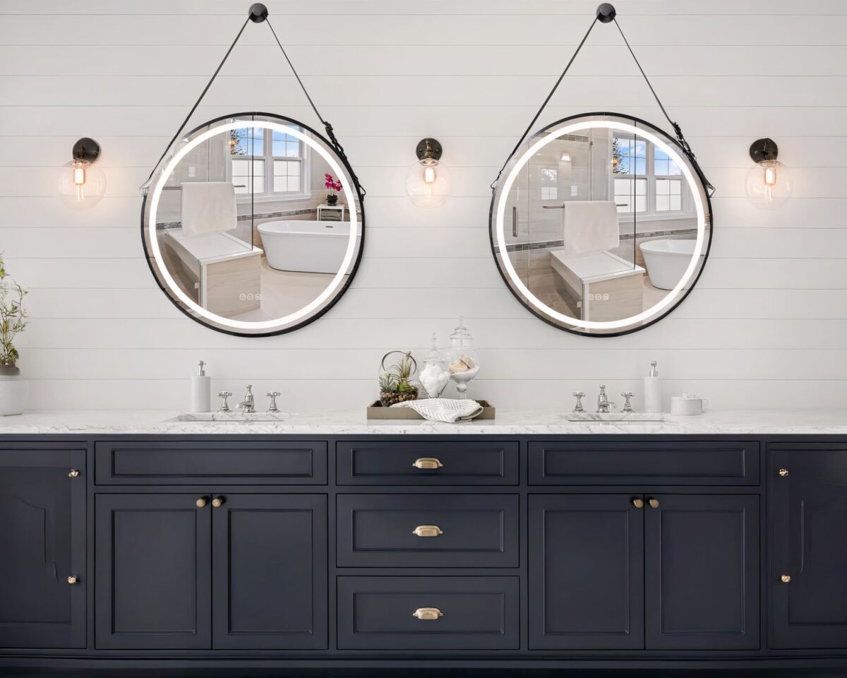 Miroir LED suspendu
