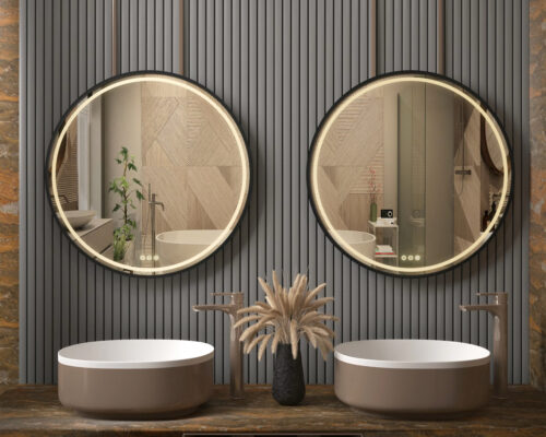 Miroir LED suspendu