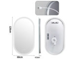 Miroir ovale avec contour éclairé pour la salle de bain