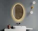 Miroir ovale connecté
