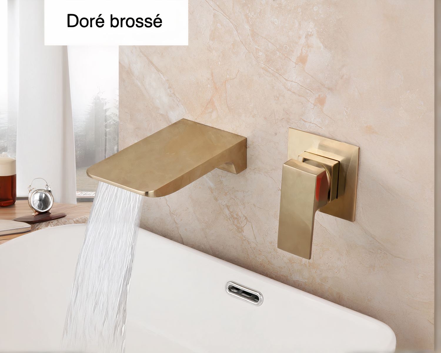 Mitigeur salle de bain cascade contemporain