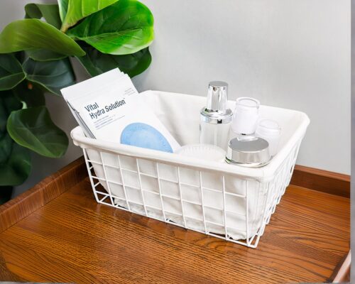 Boîte de rangement en fer pour salle de bain