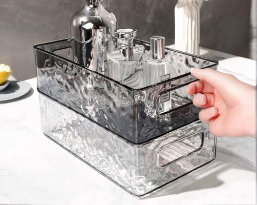 Panier de rangement transparent grande capacité