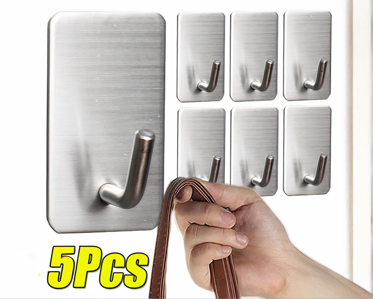 Patère autocollante en acier inoxydable