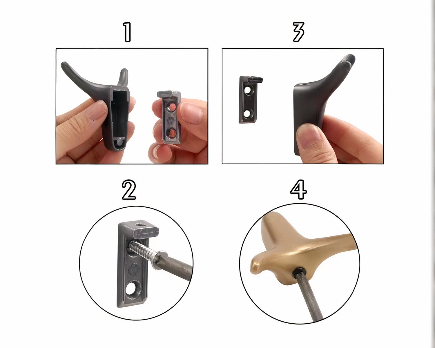 Patère murale design en forme de corne