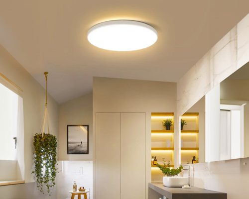 Plafonnier salle de bain rond étanche