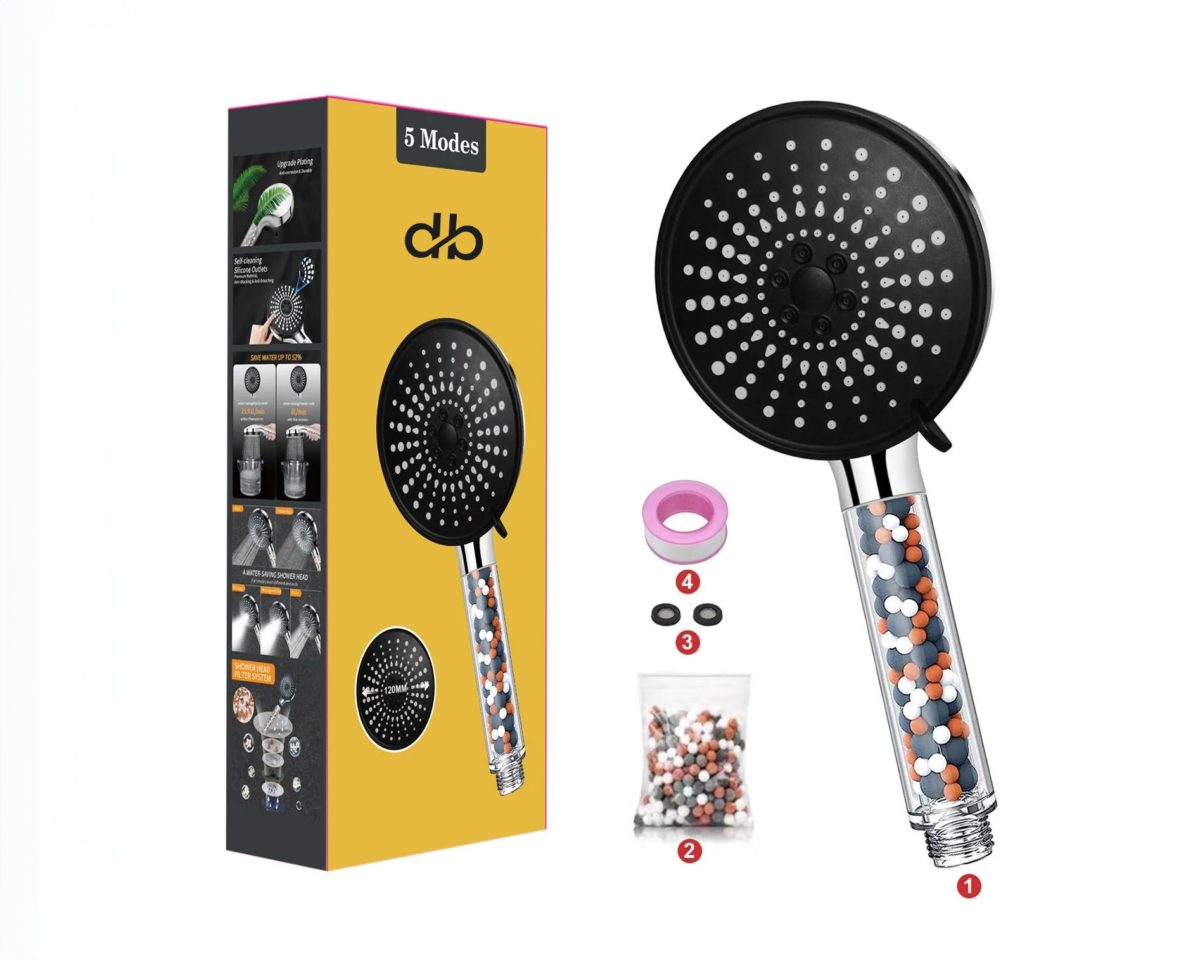 Pommeau de douche à économie d'eau et augmentation de la pression