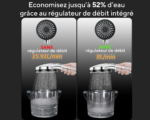 Pommeau de douche à économie d'eau et augmentation de la pression