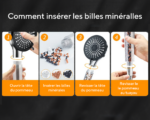 Pommeau de douche à économie d'eau et augmentation de la pression