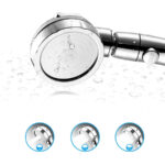 Pommeau de douche à économiseur d'eau avec un bouton stop