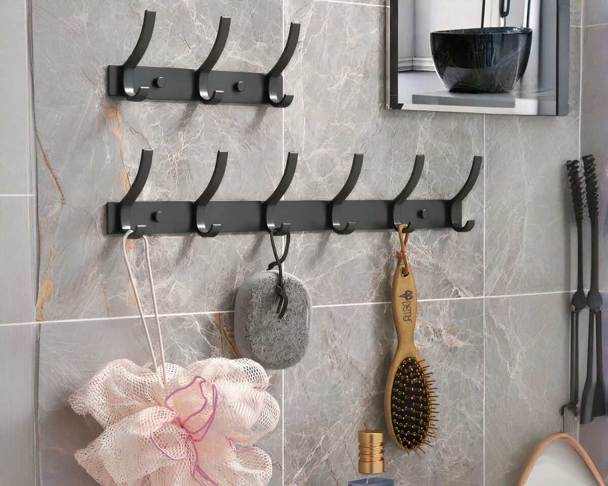 Porte manteau de salle de bain en aluminium