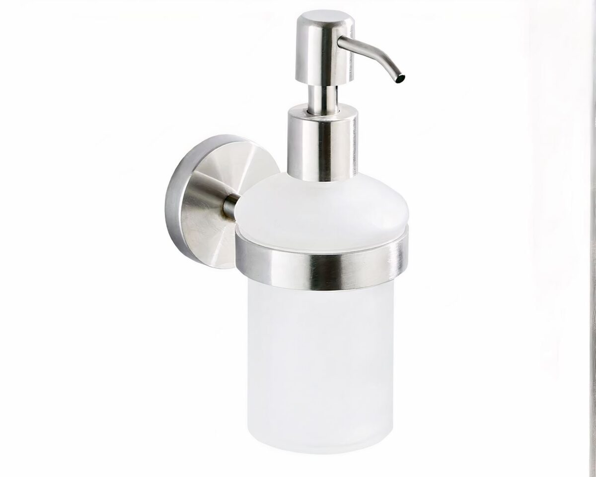 Porte-savon liquide mural flacon pompe Flacon pompe transparent