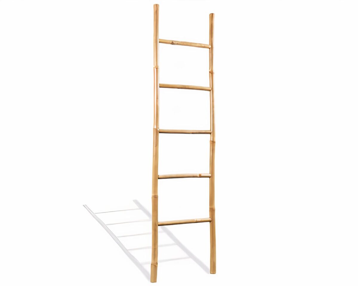 Porte-serviette échelle bambou