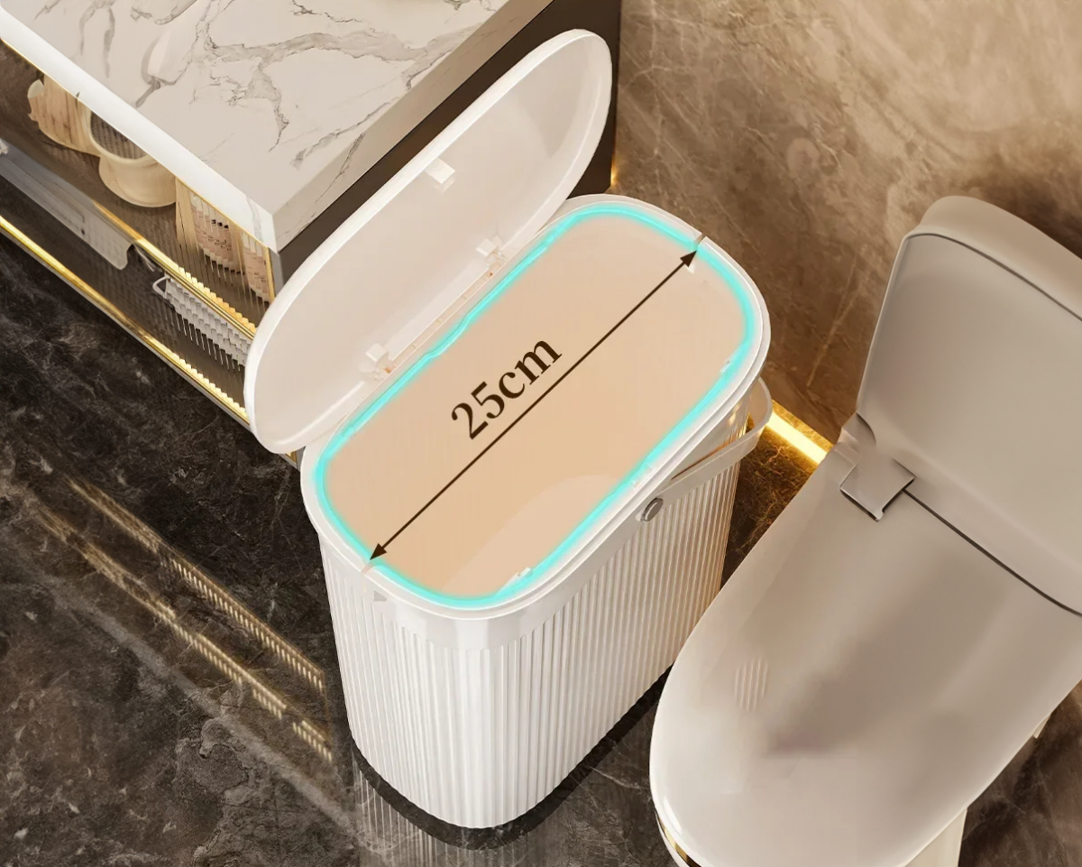 Poubelle salle de bain à grande poignée