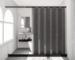 Rideau de douche magnétique avec barre