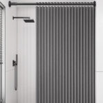 Rideau de douche magnétique pliant