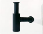 Siphon de salle de bain noir ou argenté