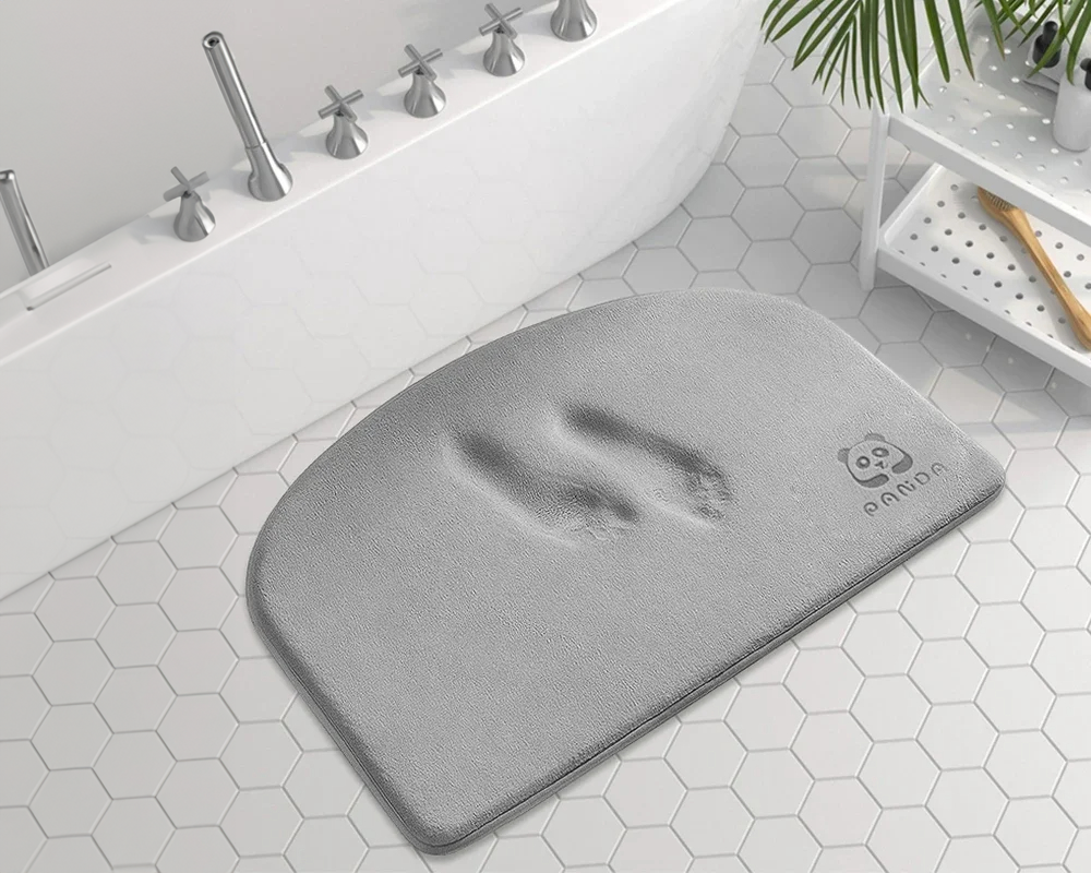 Tapis de bain mémoire de forme en coton