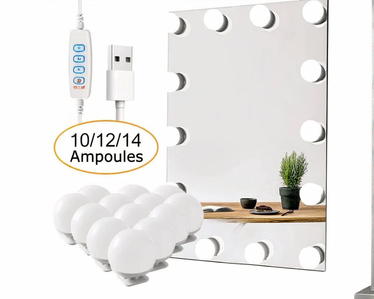 Ampoules LED détachables salle de bain