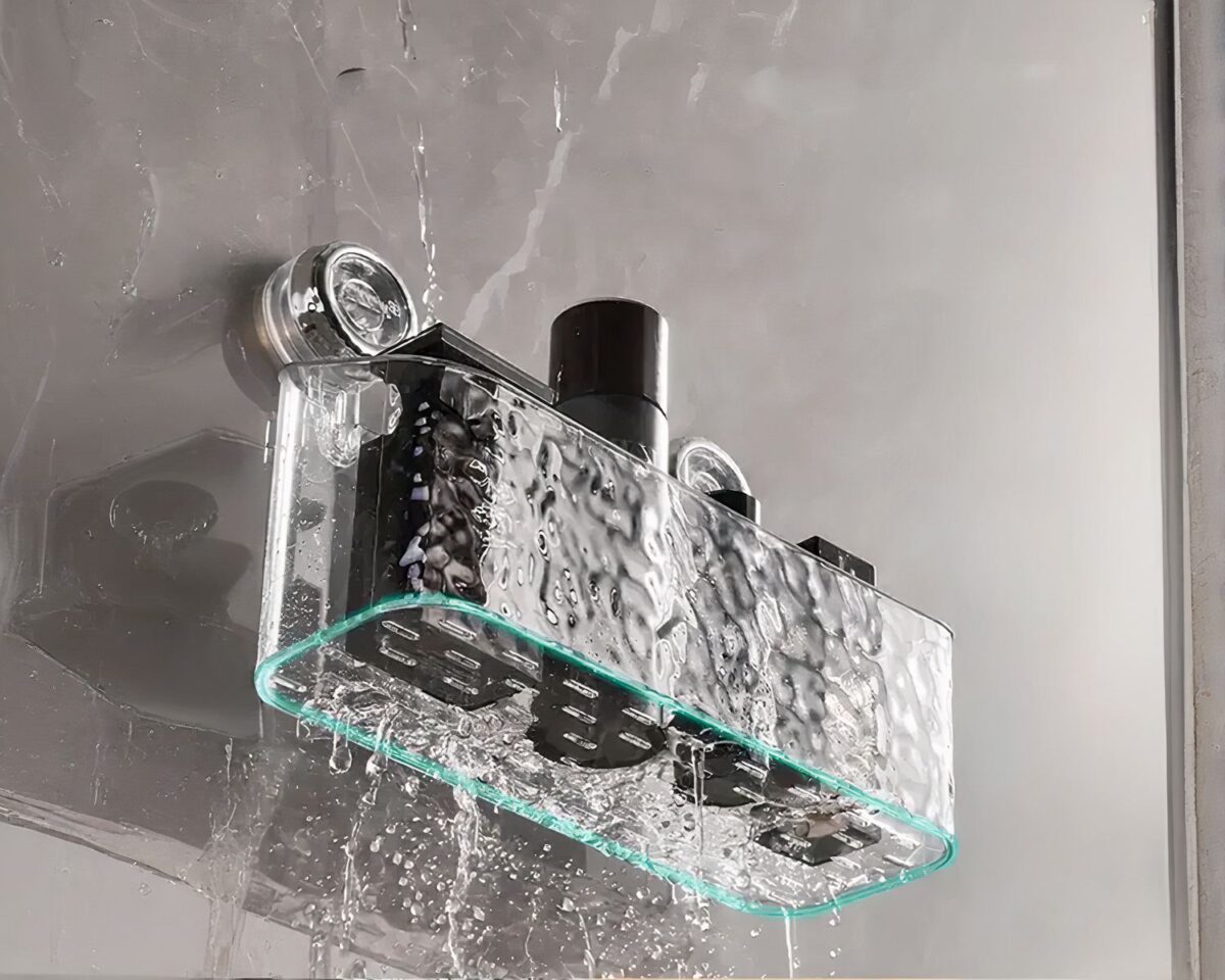 Étagère murale salle de bain à ventouse